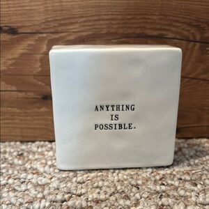 Rae Dunn Inspirational White Ceramic Block